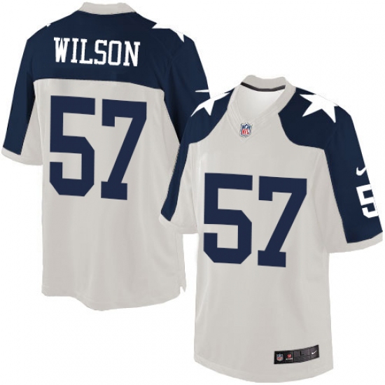 Men's Nike Dallas Cowboys #57 Damien Wilson Limited White Throwback Alternate NFL Jersey - Ujersey