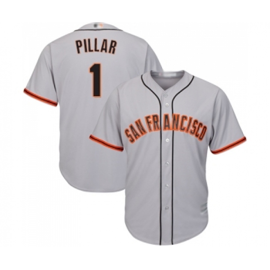 Youth San Francisco Giants #1 Kevin Pillar Replica Grey Road Cool Base Baseball Jersey - Ujersey