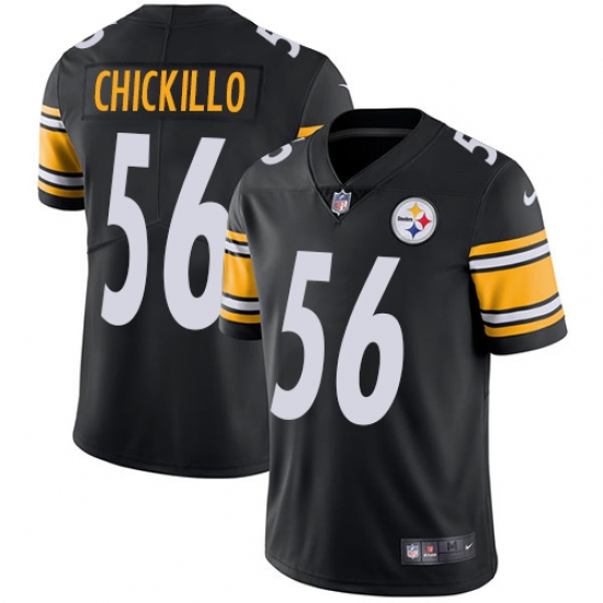 Youth Nike Pittsburgh Steelers #56 Anthony Chickillo Black Team Color Vapor Untouchable Limited Player NFL Jersey - Ujersey
