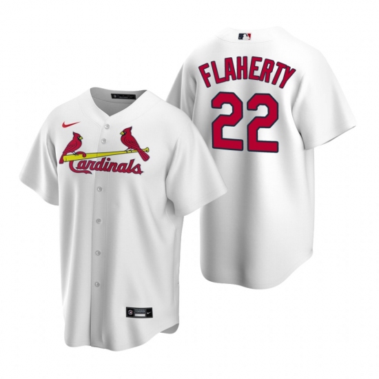 Men's Nike St. Louis Cardinals #22 Jack Flaherty White Home Stitched Baseball Jersey - Ujersey