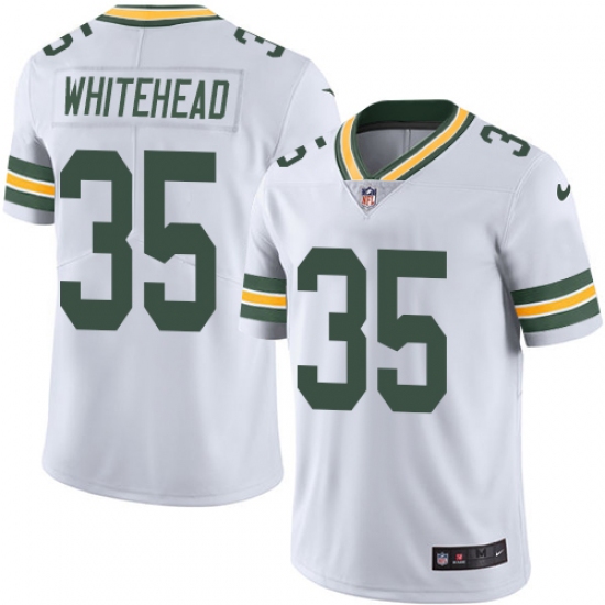 Men's Nike Green Bay Packers #35 Jermaine Whitehead White Vapor Untouchable Limited Player NFL Jersey - Ujersey
