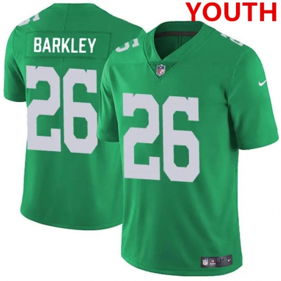 Youth Philadelphia Eagles #26 Saquon Barkley Kelly Green Vapor Untouchable Limited Football Stitched Jersey - Ujersey