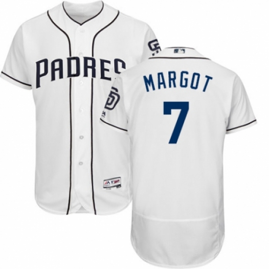 Men's Majestic San Diego Padres #7 Manuel Margot White Home Flex Base Authentic Collection MLB Jersey - Ujersey