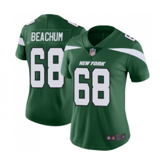 Women's New York Jets #68 Kelvin Beachum Green Team Color Vapor Untouchable Limited Player Football Jersey - Ujersey
