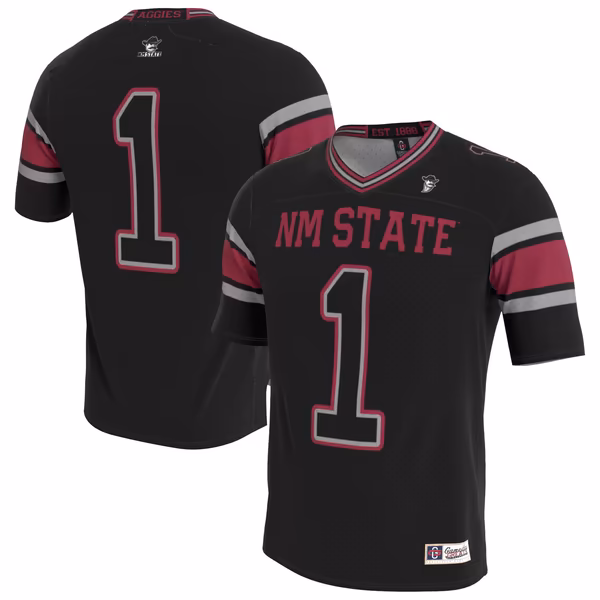 Unisex GameDay Greats New Mexico State Aggies Lightweight Collegiate Football Blackout Fashion Jersey - Ujersey