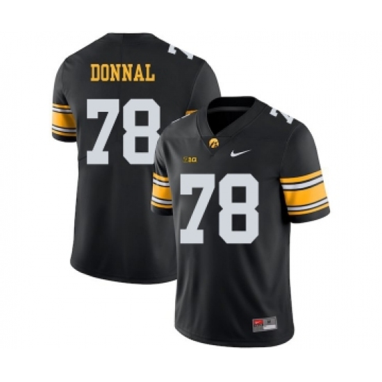 Iowa Hawkeyes 78 Andrew Donnal Black College Football Jersey - Ujersey