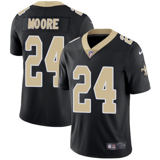 Youth Nike New Orleans Saints #24 Sterling Moore Black Team Color Vapor Untouchable Limited Player NFL Jersey - Ujersey
