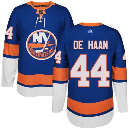 Youth Adidas New York Islanders #44 Calvin de Haan Premier Royal Blue Home NHL Jersey - Ujersey