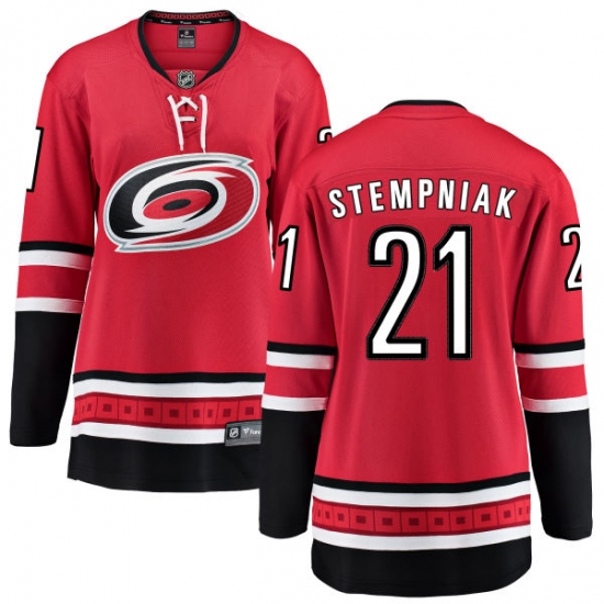 Women's Carolina Hurricanes #21 Lee Stempniak Fanatics Branded Red Home Breakaway NHL Jersey - Ujersey