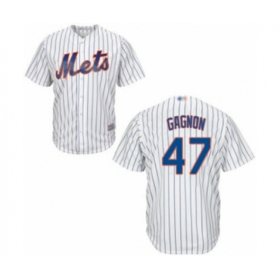 Youth New York Mets #22 Drew Gagnon Authentic White Home Cool Base Baseball Player Jersey - Ujersey