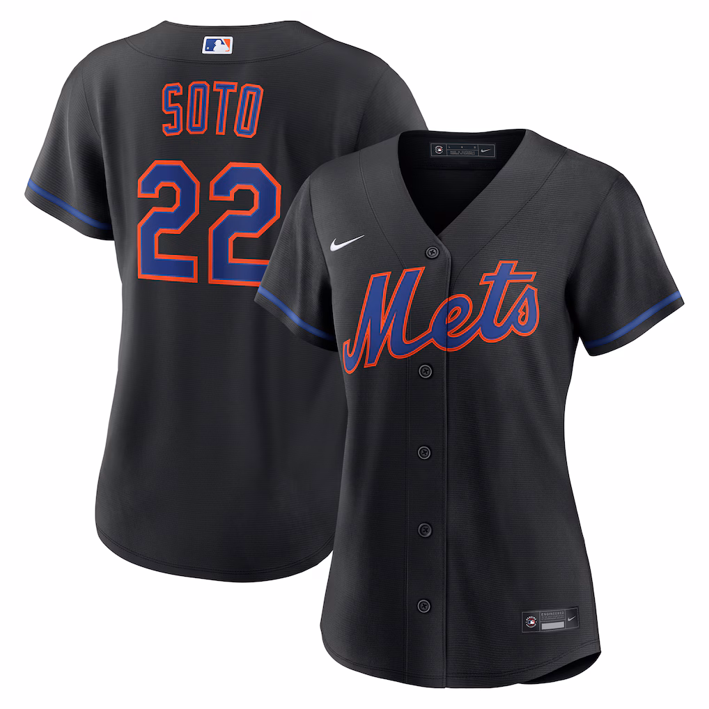 Women's New York Mets Juan Soto Nike Black Alternate Replica Jersey - Vujersey Los Angeles Rams