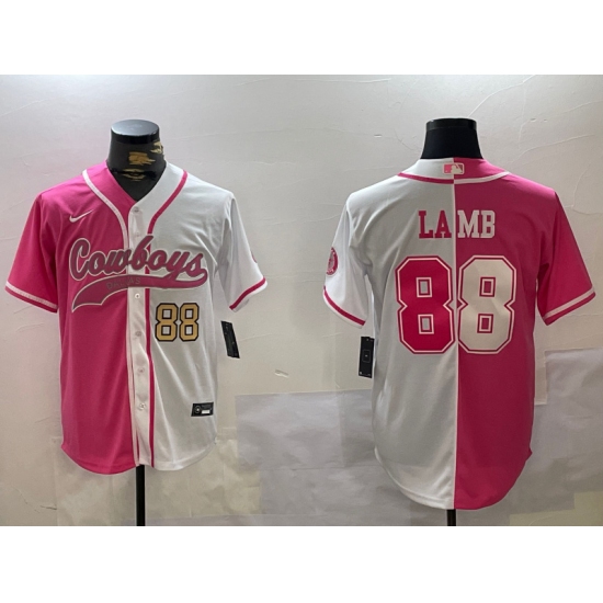 Men's Dallas Cowboys #88 CeeDee Lamb 2024 Arctic white red Stitched Baseball Jerseys - Ujersey