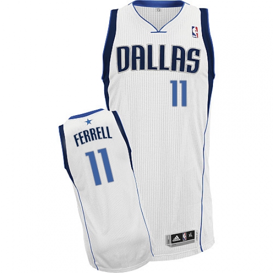 Men's Adidas Dallas Mavericks #11 Yogi Ferrell Authentic White Home NBA Jersey - Ujersey