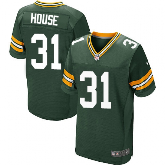 Men's Nike Green Bay Packers #31 Davon House Elite Green Team Color NFL Jersey - Ujersey