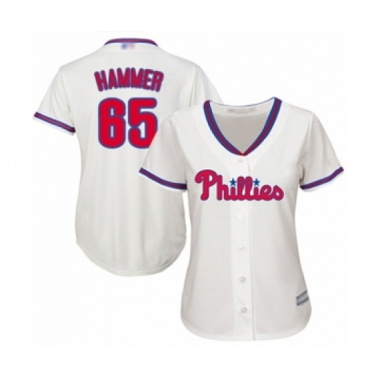 Women's Philadelphia Phillies #65 JD Hammer Authentic Cream Alternate Cool Base Baseball Player Jersey - Ujersey