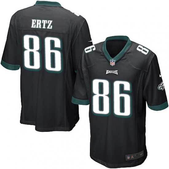 Men's Nike Philadelphia Eagles #86 Zach Ertz Game Black Alternate NFL Jersey