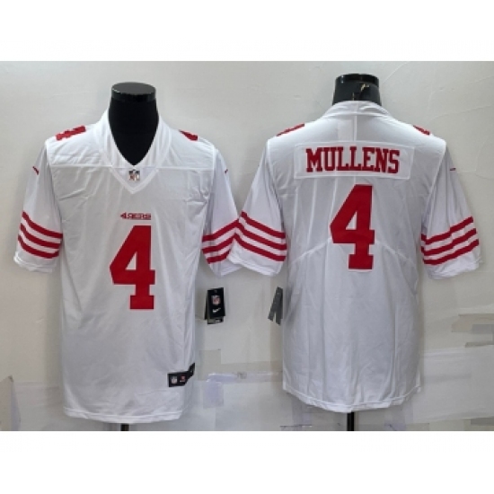 Men's San Francisco 49ers #4 Nick Mullens 2022 New White Vapor Untouchable Stitched Jersey - Ujersey