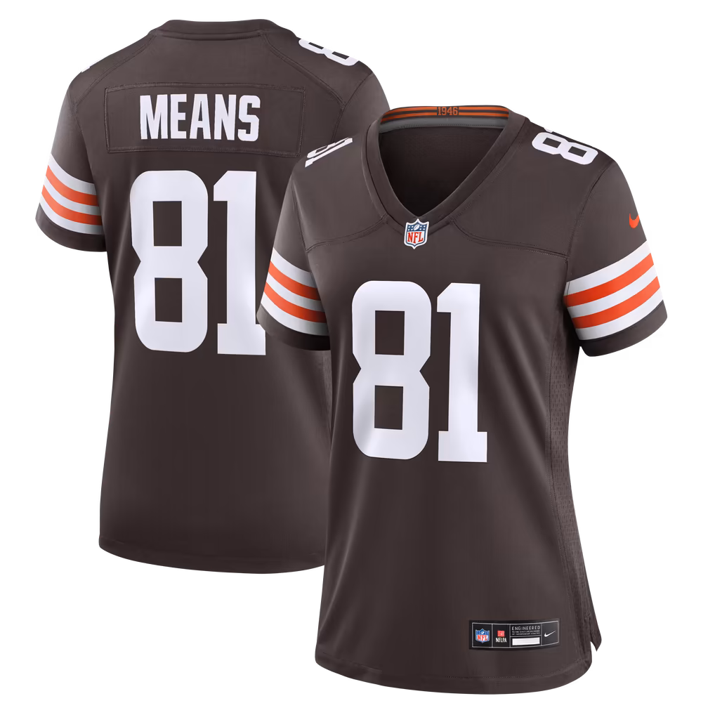 Women's Cleveland Browns Bub Means Nike Brown Team Game Jersey - Ujersey