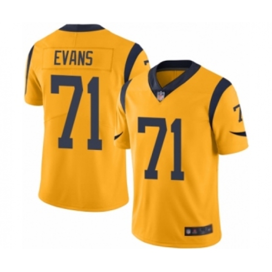 Men's Los Angeles Rams #71 Bobby Evans Limited Gold Rush Vapor Untouchable Football Jersey - Ujersey