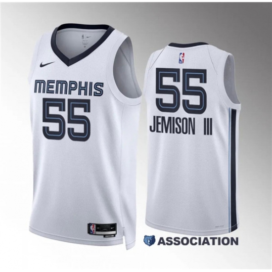 Men's Memphis Grizzlies #55 Trey Jemison Iii White Association Edition Stitched Jersey - Ujersey