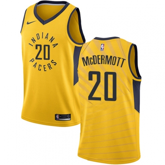 Women's Nike Indiana Pacers #20 Doug McDermott Swingman Gold NBA Jersey Statement Edition - Ujersey