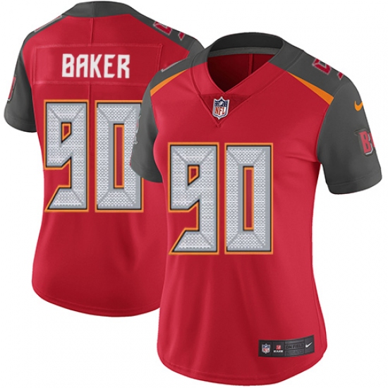 Women's Nike Tampa Bay Buccaneers #90 Chris Baker Elite Red Team Color NFL Jersey - Ujersey