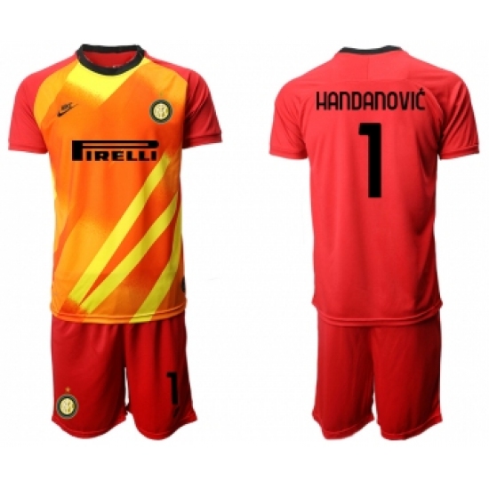 2020-21 Inter Milan 1 HANDANOVIC Red Goalkeeper Soccer Jersey