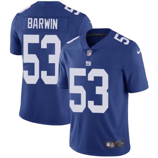 Youth Nike New York Giants #53 Connor Barwin Royal Blue Team Color Vapor Untouchable Limited Player NFL Jersey - Ujersey