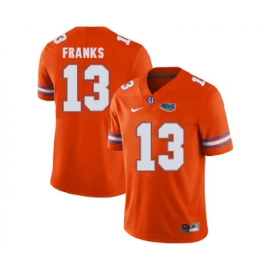 Florida Gators 13 Feleipe Franks Orange College Football Jersey - Ujersey