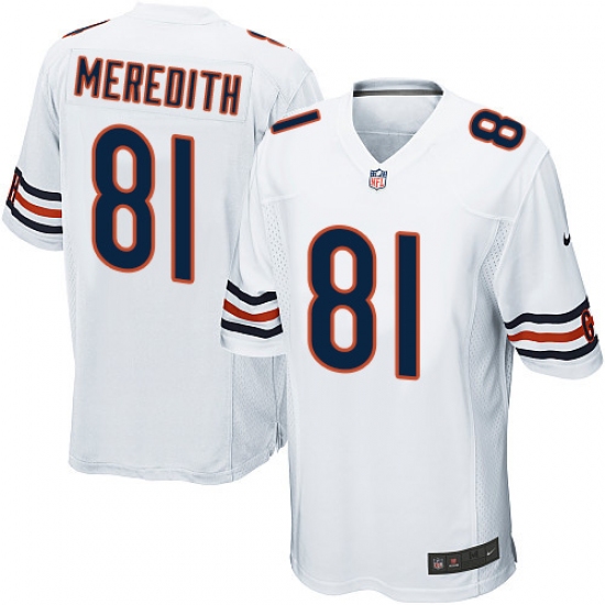 Men's Nike Chicago Bears #81 Cameron Meredith Game White NFL Jersey - Ujersey
