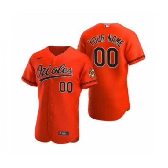 Men's Baltimore Orioles Custom Nike Orange Authentic 2020 Alternate Jersey - Ujersey
