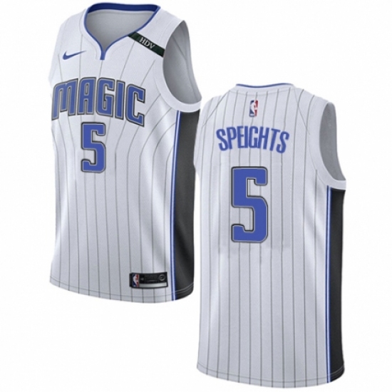 Men's Nike Orlando Magic #5 Marreese Speights Swingman NBA Jersey - Association Edition - Ujersey