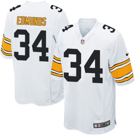 Men's Nike Pittsburgh Steelers #34 Terrell Edmunds Game White NFL Jersey - Ujersey