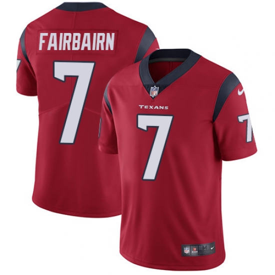 Men's Nike Houston Texans #7 Ka'imi Fairbairn Red Alternate Vapor Untouchable Limited Player NFL Jersey - Ujersey