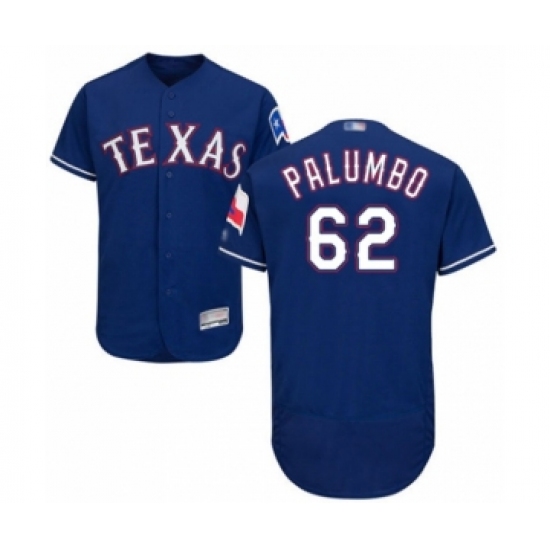 Men's Texas Rangers #62 Joe Palumbo Royal Blue Alternate Flex Base Authentic Collection Baseball Player Jersey - Ujersey