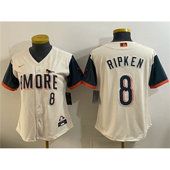 Youth Baltimore Orioles #8 Cal Ripken Jr Natural 2026 City Connect Stadium Stitched Baseball Jersey - Ujersey