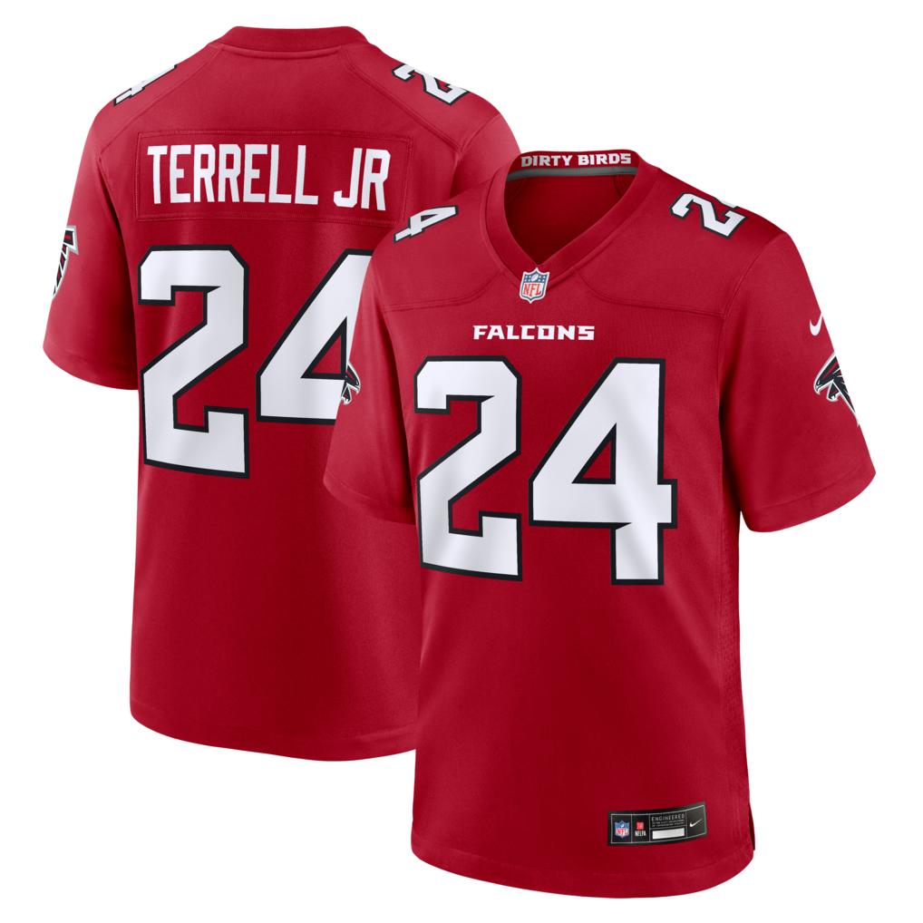 Men's Atlanta Falcons A.J. Terrell Nike Red Game Jersey - Ujersey