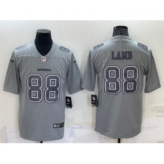 Men's Dallas Cowboys #88 CeeDee Lamb Grey Atmosphere Fashion 2022 Vapor Untouchable Stitched Nike Limited Jersey - Ujersey
