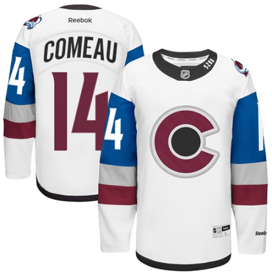 Men's Reebok Colorado Avalanche #14 Blake Comeau Authentic White 2016 Stadium Series NHL Jersey - Ujersey