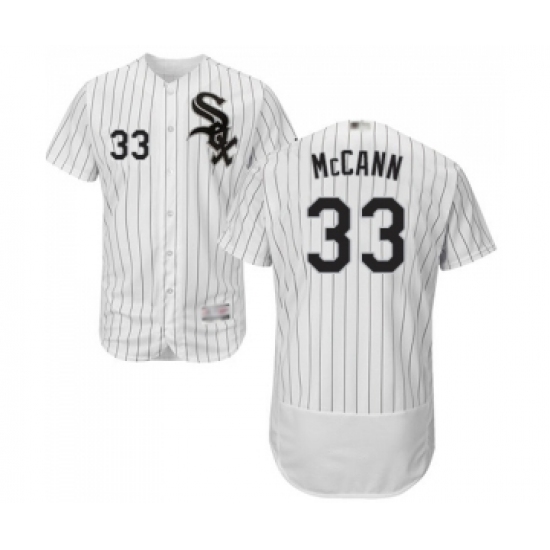 Men's Chicago White Sox #33 James McCann White Home Flex Base Authentic Collection Baseball Jersey - Ujersey