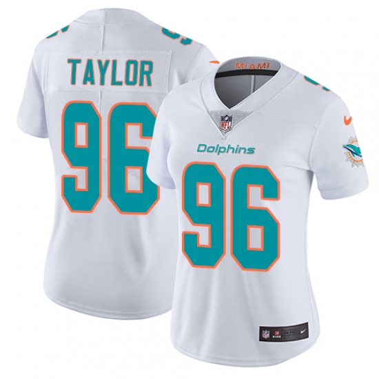 Women's Nike Miami Dolphins #96 Vincent Taylor White Vapor Untouchable Limited Player NFL Jersey - Ujersey