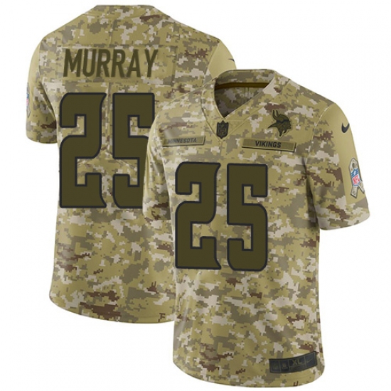 Men's Nike Minnesota Vikings #25 Latavius Murray Limited Camo 2018 Salute to Service NFL Jersey - Ujersey