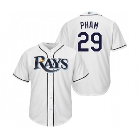 Youth Tampa Bay Rays #29 Tommy Pham Replica White Home Cool Base Baseball Jersey - Ujersey