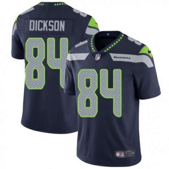 Men's Nike Seattle Seahawks #84 Ed Dickson Navy Blue Team Color Vapor Untouchable Limited Player NFL Jersey - Ujersey