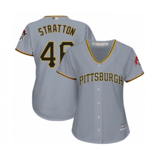Women's Pittsburgh Pirates #46 Chris Stratton Authentic Grey Road Cool Base Baseball Player Jersey - Ujersey