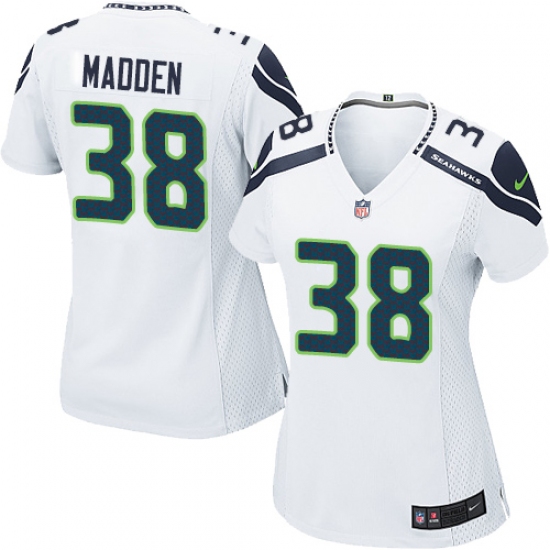 Women's Nike Seattle Seahawks #38 Tre Madden Game White NFL Jersey - Ujersey