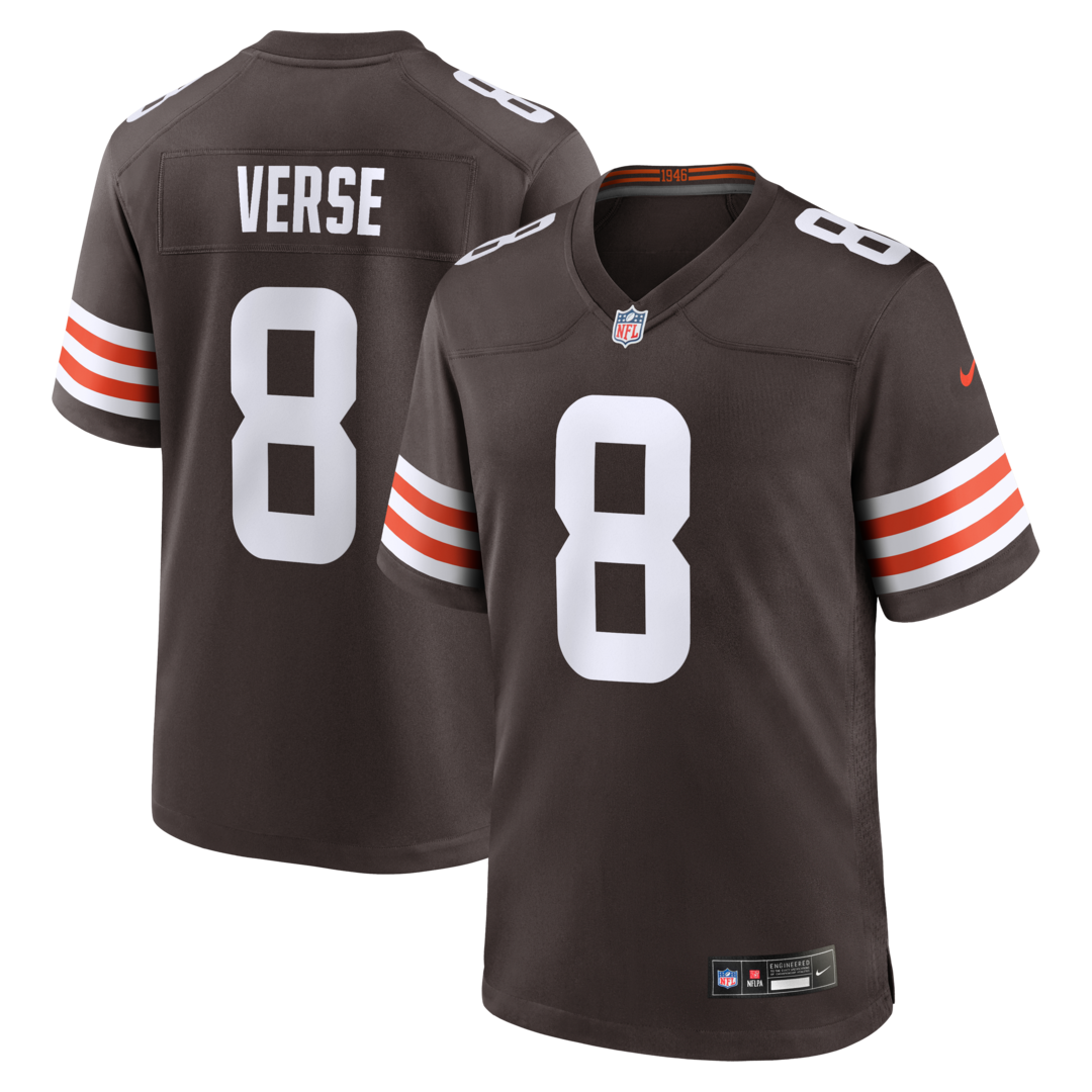 Youth Cleveland Browns Jared Verse Nike Brown Team Game Jersey - Ujersey