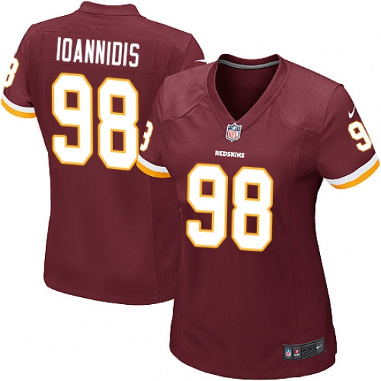 Women's Nike Washington Redskins #98 Matthew Ioannidis Game Burgundy Red Team Color NFL Jersey