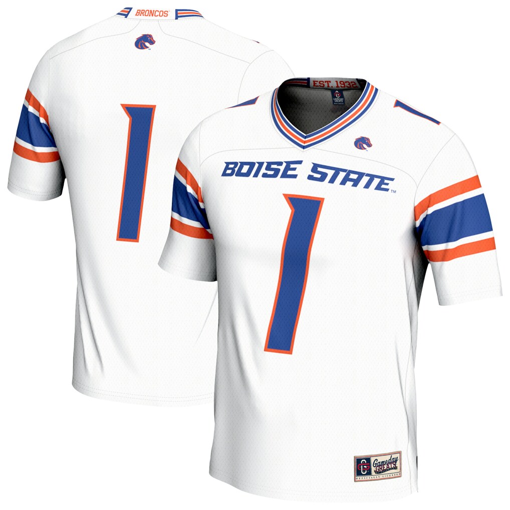 Unisex GameDay Greats White Boise State Broncos Collegiate Football Lightweight Fashion Jersey - ujerseystore