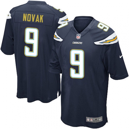 Men's Nike Los Angeles Chargers #9 Nick Novak Game Navy Blue Team Color NFL Jersey - Ujersey